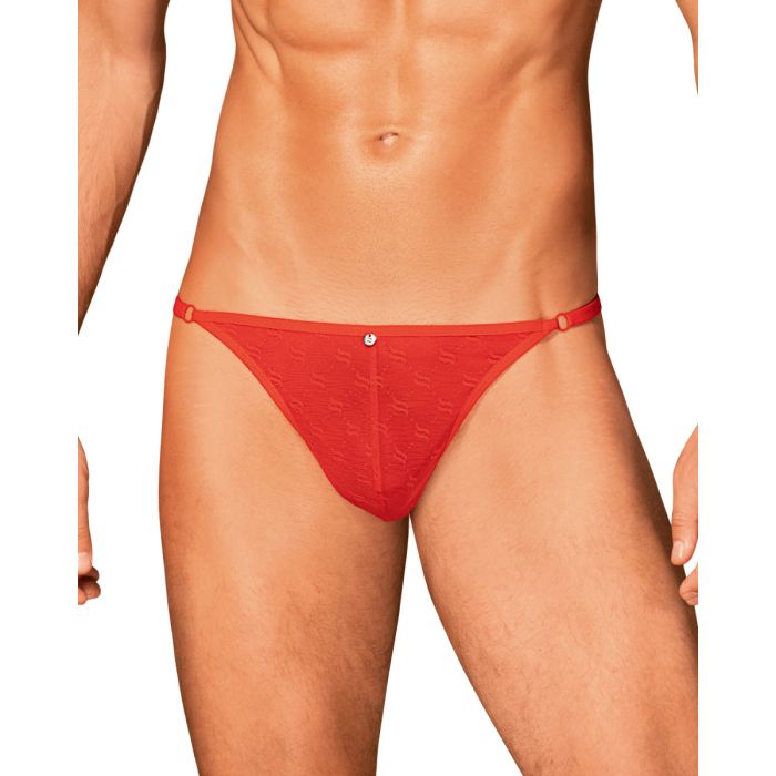 Obsessive Herren-Tanga in Rot – String aus weichem Material, One Size Obsessive Herren-Tanga in Rot – String aus weichem Material, One Size