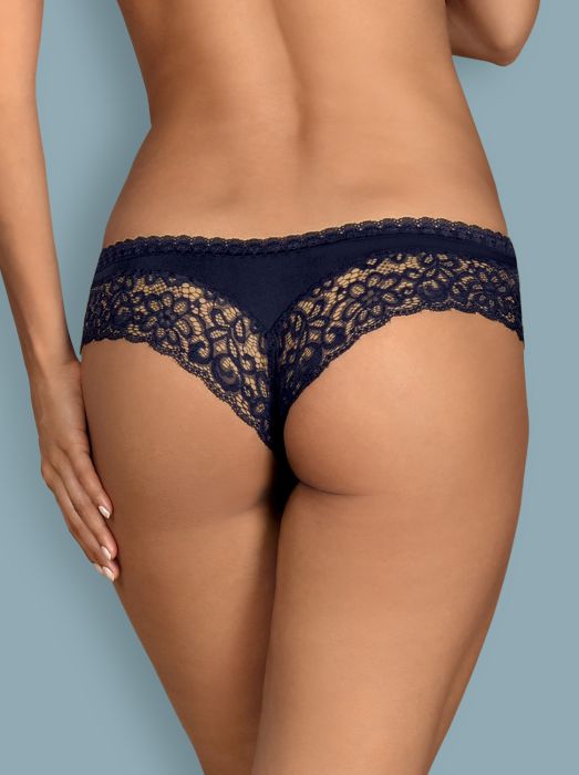 Obsessive Drimera Panty mit Blütenspitze in Blau Obsessive Drimera Panty mit Blütenspitze in Blau