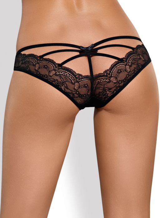 Obsessive Frivolla Spitzen-Panty in Schwarz mit außergewöhnlichem Rückendesign Obsessive Frivolla Spitzen-Panty in Schwarz mit außergewöhnlichem Rückendesign