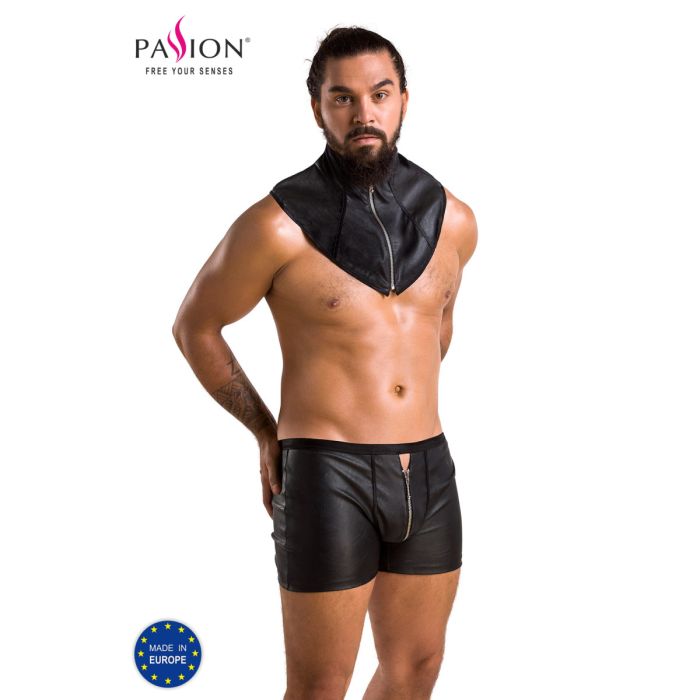 Passion MEN Herren-Set in Lederoptik – Boxershorts mit Reißverschluss und Kragen Passion MEN Herren-Set in Lederoptik – Boxershorts mit Reißverschluss und Kragen