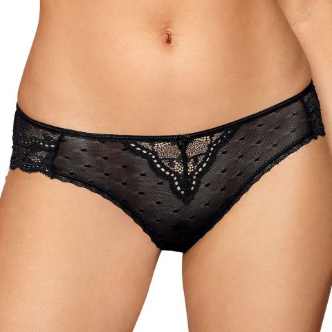 Róza Lagerta Panty aus schwarzer Blütenspitze – Weiche Damen-Spitzenunterwäsche