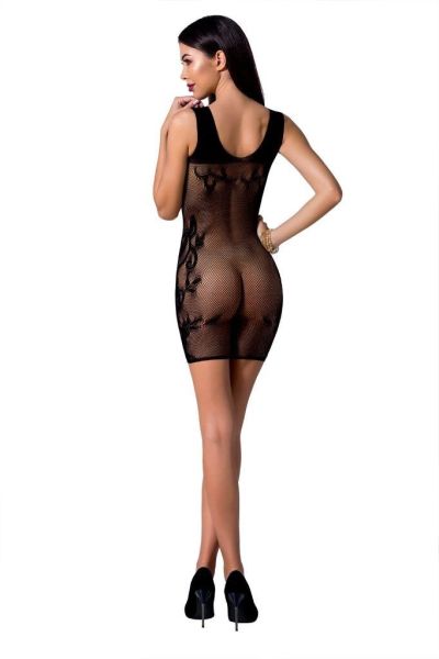 Schwarzes Netzminikleid mit raffinierten Cut-Outs von Passion-Exklusiv