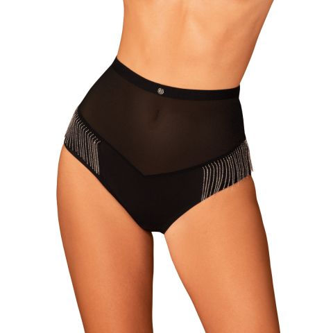 Obsessive High-Waist Panties Schwarz – Edle, elastische Shaping-Unterhose