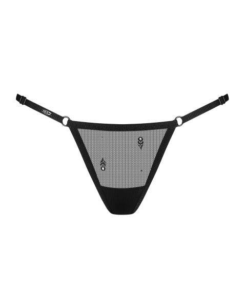 Obsessive Anniverse Special – Damen-Jockstrap mit verstellbaren Bändern in Schwarz