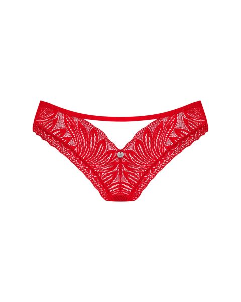 Obsessive Chilisa – Spitzenslip mit Cut-outs in Rot