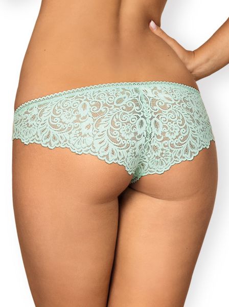 Obsessive Delicanta Panty aus zarter Spitze in Türkis, S/M & L/XL
