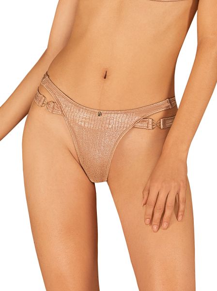 Obsessive Bikini-String Filipines, gold – Zarter Damen Slip aus Mikrofaser