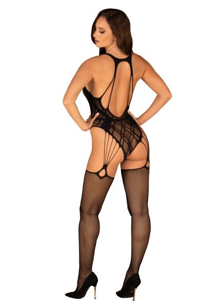 Obsessive Bodystocking in Strapsoptik – transparent & elegant, schwarz