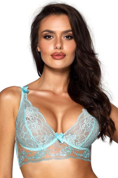 Elegantes Axami Bustier in Blau – Zartes Material, Bügelcups & verstellbare Träger
