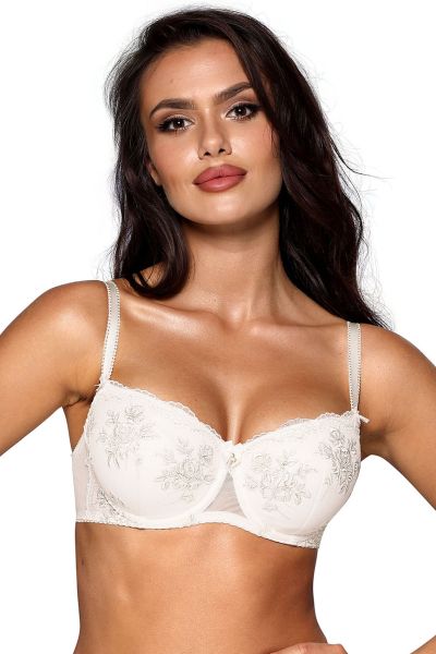 Axami Push-Up BH Weiß – Zarter Bügel-BH mit Verstellbaren Trägern